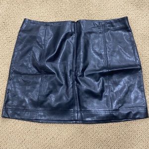 Wild Fable Black Leather Skirt
